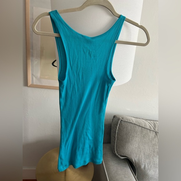 Abercrombie Blue turquoise Vintage Slim Fit Y2K 90’s Fairy Emo Top Size S - Picture 3 of 8